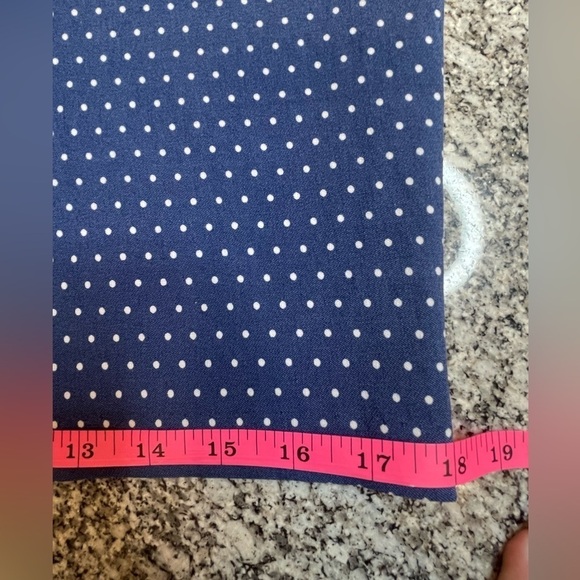 New York Clothing Company pull on Pencil Skirt Blue White polkadots Sz large - Picture 10 of 11